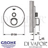 Grohe SmartControl Concealed Mixer One Valve Dimensions